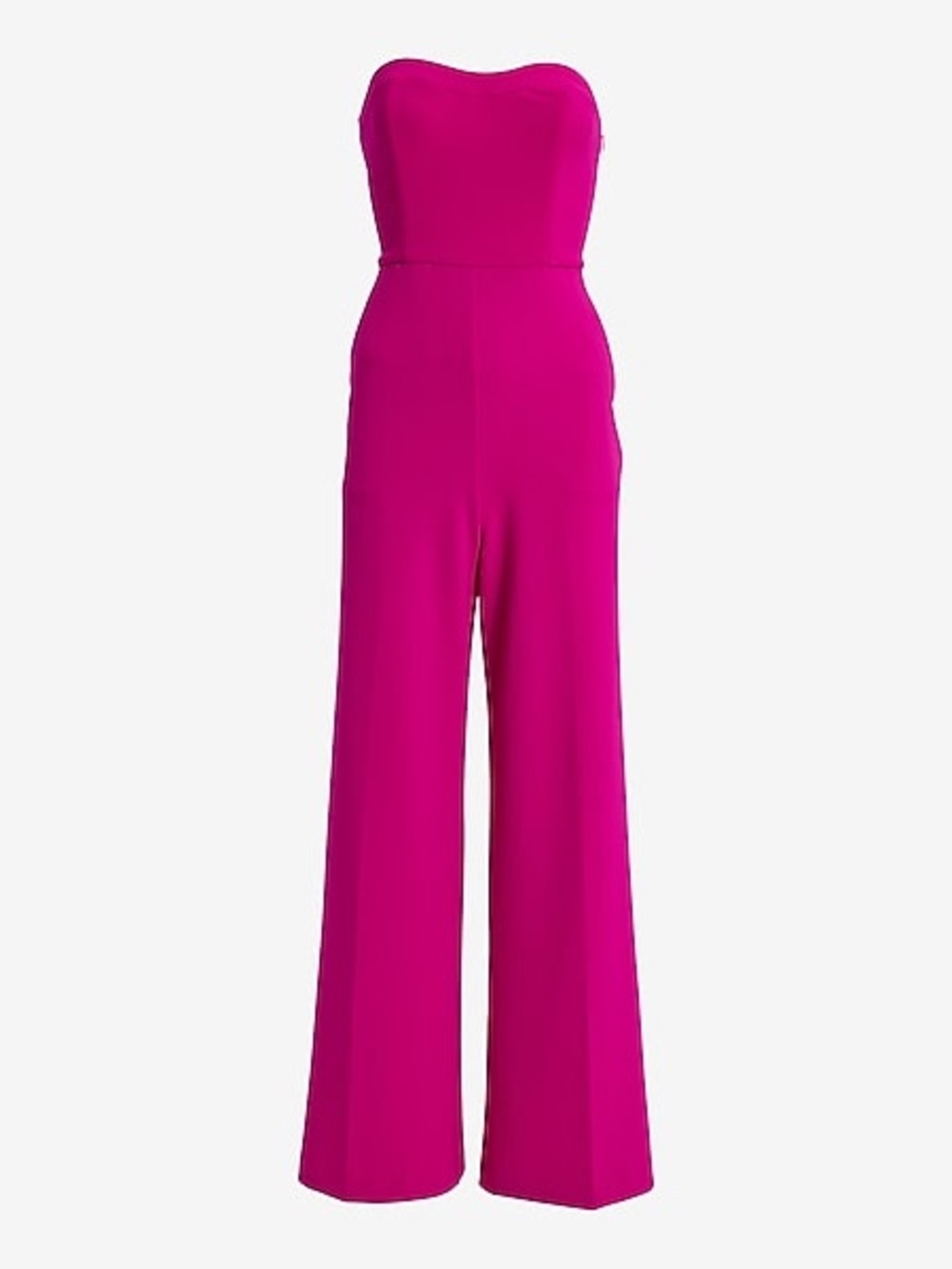 Express Strapless Wide-Leg Jumpsuit in Bright Fuchsia